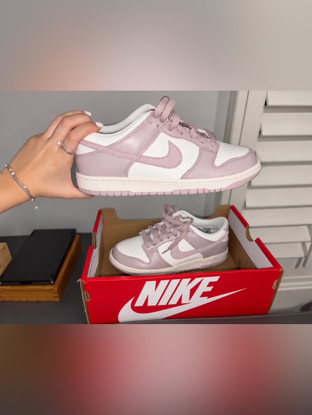 Nike Dunk Low Sail White Particle Rose – Size 6Y – Brand New in Box - Picture 2 of 5